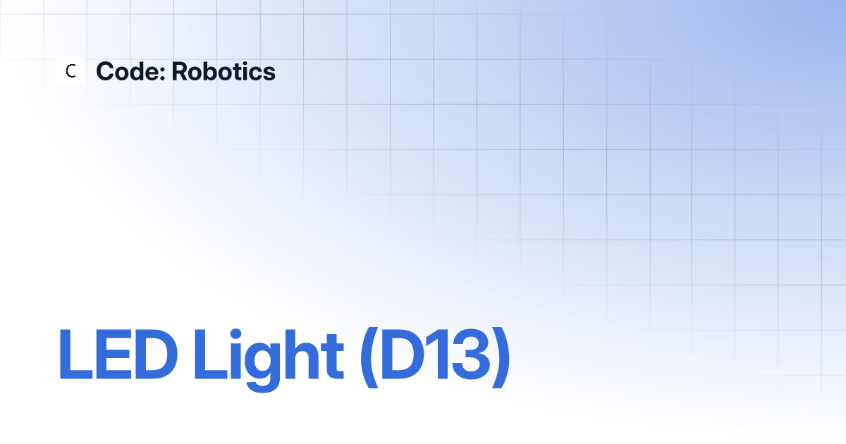 LED Light D13 Code Robotics